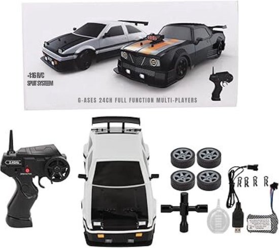 Thuys – Rc Drift Car – Rc Car – Afstandbestuurbare Auto – 28 x 13 x 9cm – Wit