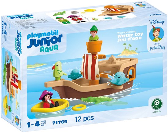 PLAYMOBIL JUNIOR & Disney: Peter Pans spetterend piratenschip 71769