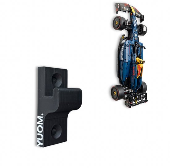 YUOM. Muurbeugel voor Lego Technic F1 Redbull - Wallmount LEGO Technic auto Wall Mount - F1 Redbull - LEGO houder - Lego Technic F1 Redbull