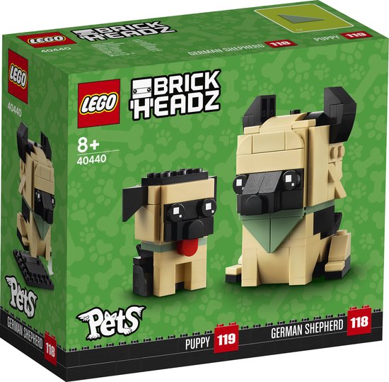 Lego Brickheadz pets 40440 - Duitse herder met puppy