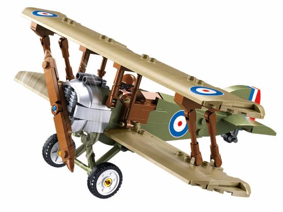 Sluban - Retro Vliegtuig Sopwith Camel S | WW2 army luchtmacht | Technic creator ideas educatief leger speelgoed | Expert bouwpakketten voor volwassenen compatibel met lego mould king mega | Classic icons modelbouw | 293 bouwstenen