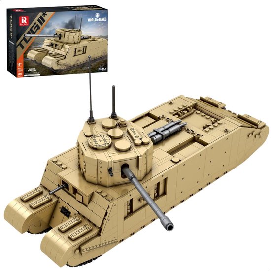 Reobrix - WW2 Icons TOG II Army Tank | City leger modelbouw bouwpakketten | Classic creator autos’s | Compatibel met lego mould king sluban of mega bloks | Technische ideas speelgoed voor kinderen & volwassenen | 1427 bouwstenen