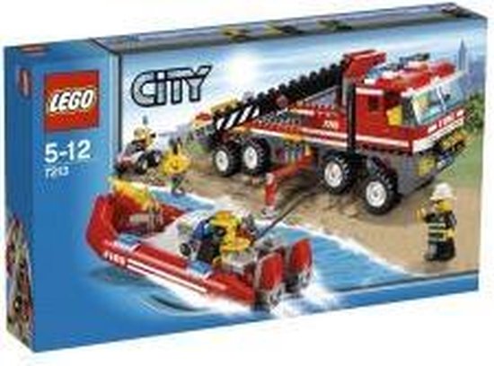 LEGO City Off-road brandweerwagen en brandweerboot - 7213