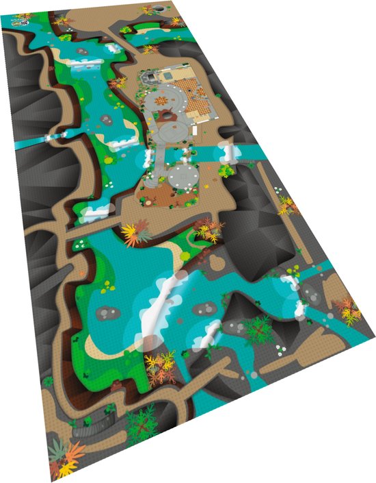 BrickMaps 32337002 - Fantasy - Elven Town - Wegplaat speelmat geschikt voor LEGO Lord of the Rings - Formaat gelijk aan 3x7 bouwplaat