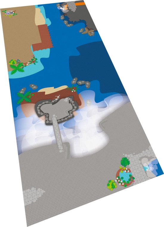 BrickMaps 32237003 - Ninja - Mountain Dojo - Wegplaat speelmat geschikt voor LEGO Ninjago - Formaat gelijk aan 3x7 bouwplaat