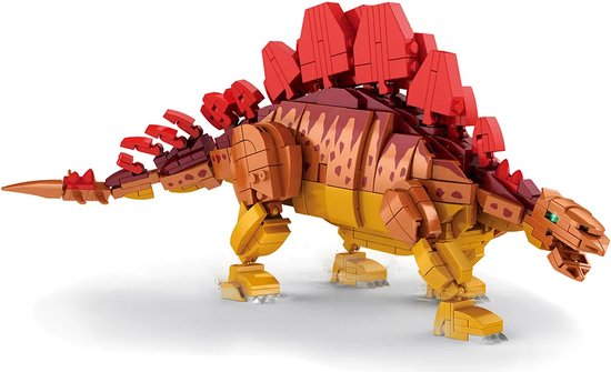 Stegosaurus Bouwset - Jurassic World Dinosaurussen Bouwpakket - 3D Puzzle Bouwblokken - Educatief Speelgoed - Compatibel met Lego bouwstenen - 697 Stuks