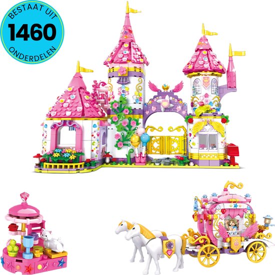 Prinsessen Kasteel Speelgoed Set Geschikt Voor LEGO - Vanaf 6 Jaar - 1460 Bouwstenen - Bouwset - STEM Speelgoed - Bouwsets - Bouwspeelgoed - Inclusief Handleiding