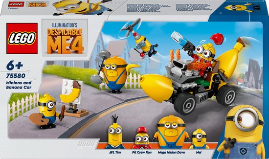 LEGO Despicable Me 4 - Minions en Bananenauto - 75580