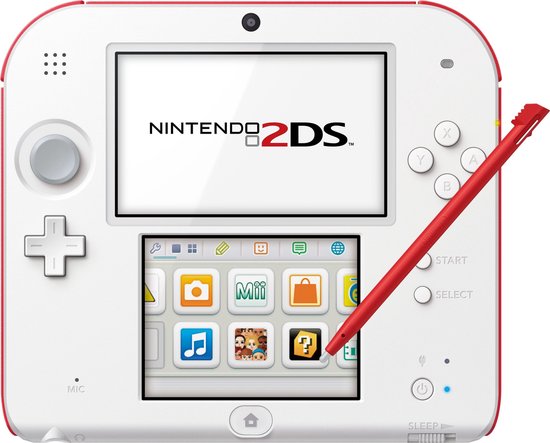 Nintendo 2DS Wit + Rood