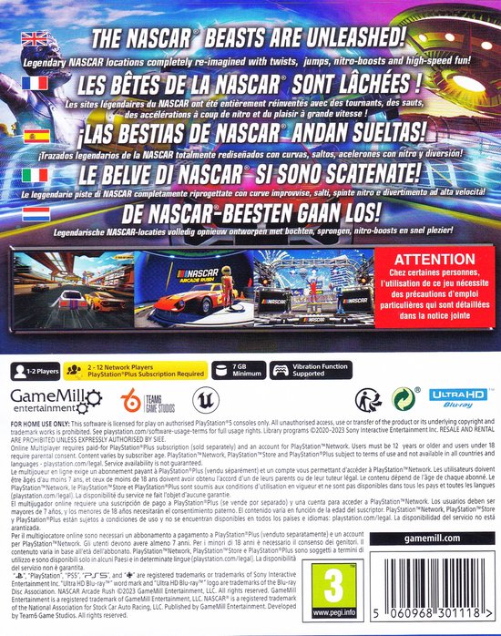 NASCAR Arcade Rush - EN FR ES IT NL PS5