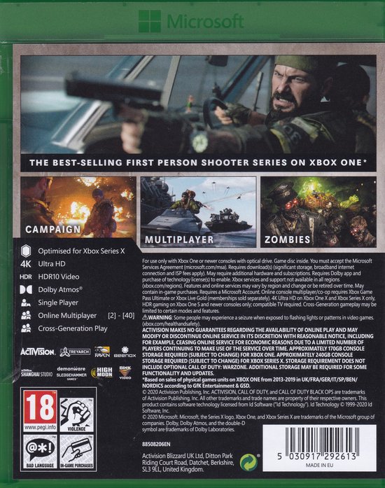Call of Duty Black Ops - Cold War Xbox One Xbox Series X