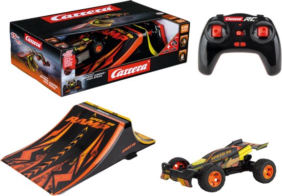 1:32 Carrera RC Stuntauto - Orange Jumper met Ramp - Hoge Snelheid - 2,4 GHz RC Model Kant en Klaar