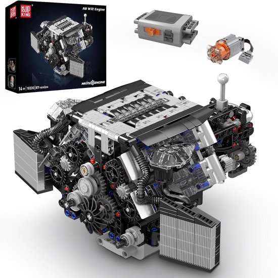Mould King - Super Car V8 Icons Engine formule 1 | Educatief motor bouwset | Speed champions modelbouw | Creator classic bouwpakket | Technische F1 speelgoed ideas voor expert volwassenen & kinderen | compatibel met lego sluban of mega | 761 bloks