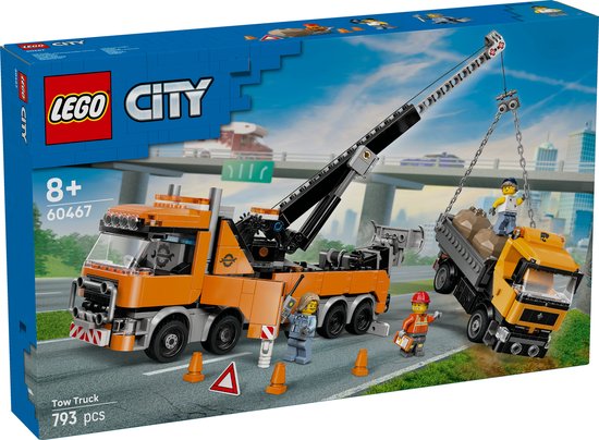 LEGO 60467 City - Zware sleepwagen met kraan