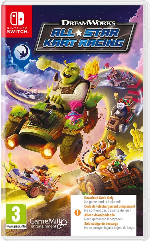 DreamWorks All-Star Kart Racing – Nintendo Switch game – Downloadcode – Nieuw