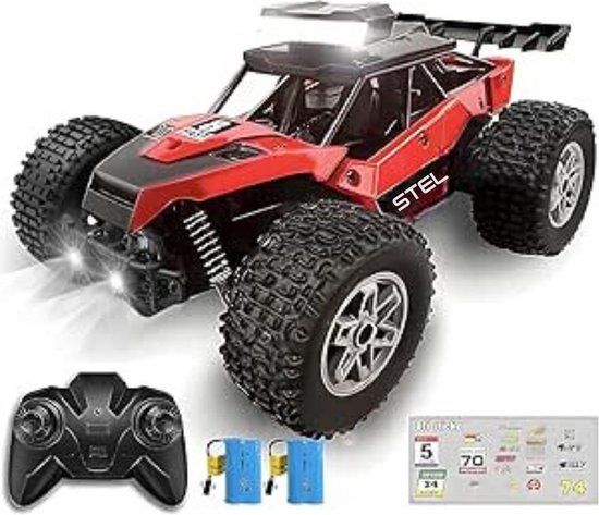Thuys – Rc Drift Car – Rc Car – Afstandbestuurbare Auto – 19 x 16 x 8cm – Rood