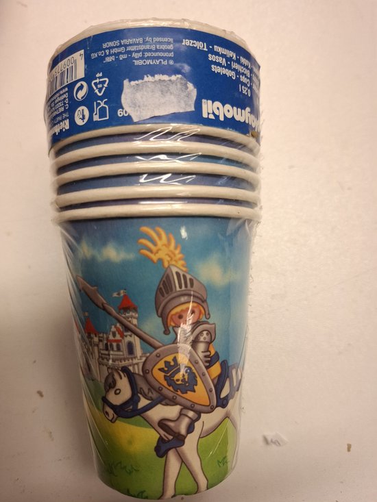 Playmobil Ridder Kinderfeestje Kartonnen Drinkbekers