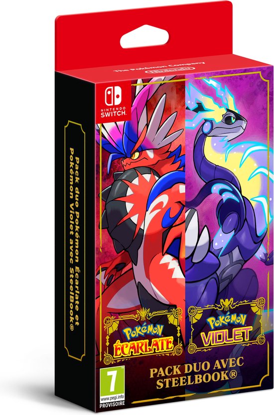 Pokémon Écarlate & Violet - Nintendo Switch - Steelbook Duopack - Franse Editie