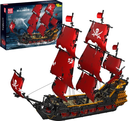 Mouldking 13109 S - Queen Anne's Revenge - Piratenschip - Pirates of the Caribbean - 3139 onderdelen - Lego compatibel