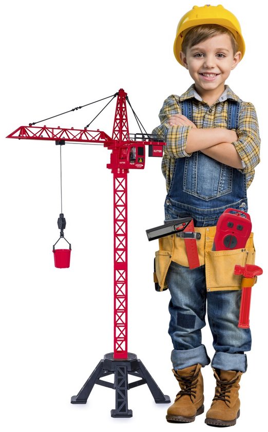 Jamara 406321 RC Torenkraan XL 99 "Kutter" - 99cm hoog - Rood - Infrarood RC Model Kant en Klaar