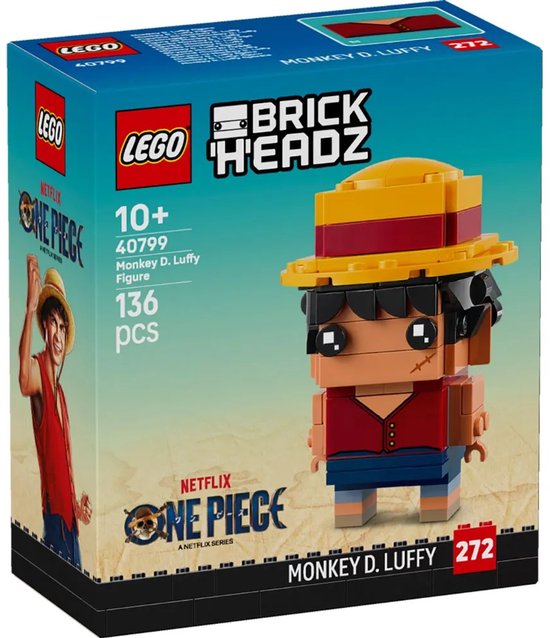 LEGO Netflix One Piece Brickheadz 40799 - Monkey D. Luffy