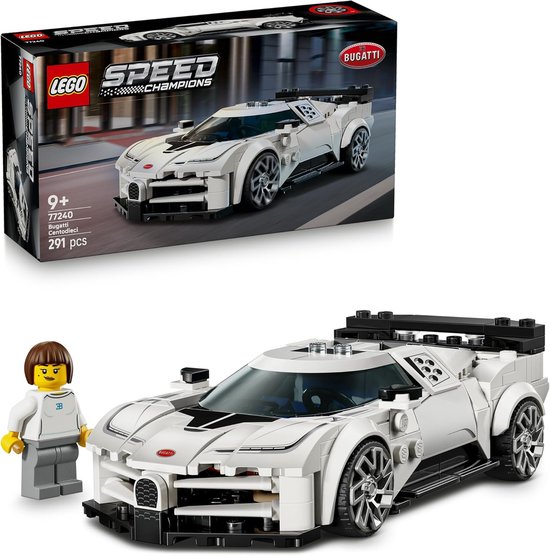 LEGO Speed Champions Bugatti Centodieci Hyper Sports Car – Toy Car Construction Kit for Children with Driver Minifigure – Birthday Gift for Boys from 9 Years