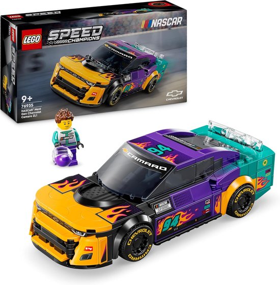 LEGO Speed Champions NASCAR Next Gen Chevrolet Camaro ZL1, Car Toys for Kids, Racing Car for Role Plays, Children's Room Decoration, Gift for Boys and Girls from 9 Years