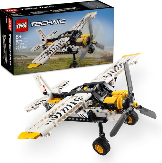 LEGO Technic Jungle Plane Plane Toy for 8 Years and Older, Construction Kit for Kids, Boys and Girls, Vehicle Model Gift with Propeller, 4-Cylinder Suction Engine and More