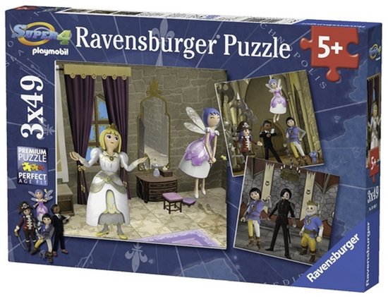 Ravensburger puzzel 3 puzzels - Playmobil - 49 stukjes.