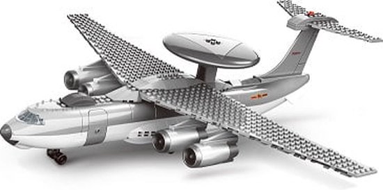 Bricker Airborne vliegtuig - KJ-2000 Radar AWACS China - compatibel met lego - straaljager vliegtuig - leger - Army - militair