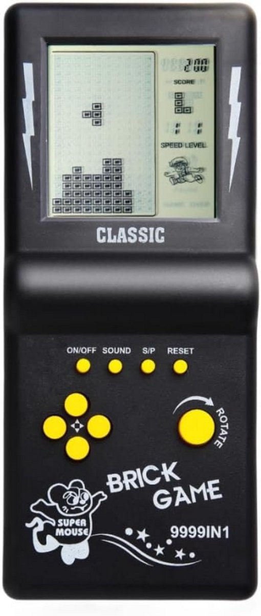 SCH® Retro game console - Retro console - Retro game - Retro handheld - Zwart - 18cm x 8cm x 2cm