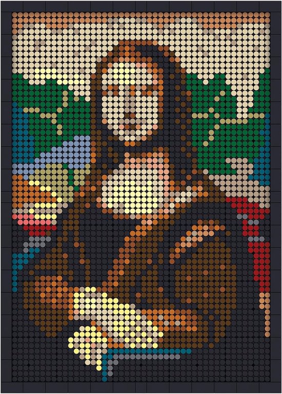 Zhe Gao - Mona Lisa schilderij bouwset | Wall pixel art model kit | Mozaiek diamond painting fotolijst | Classic Creator STEM speelgoed | Niet compatibel met lego mould king sluban mega | Icons kunst modelbouw voor volwassenen & kinderen | 3624 bloks