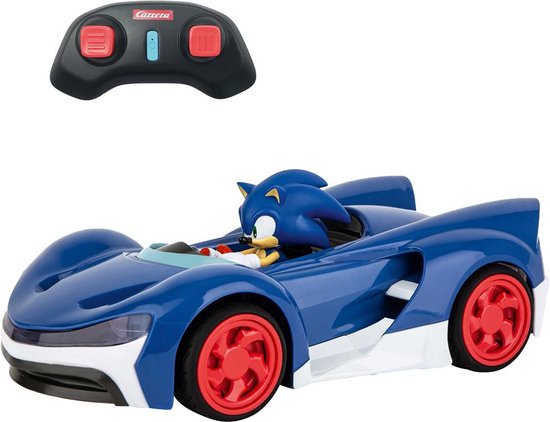 Carrera RC voertuig - RC Auto Mini - Team Sonic Racing - Sonic - Schaal 1:43 - 7,5cm RC Model Kant en Klaar - Carrera