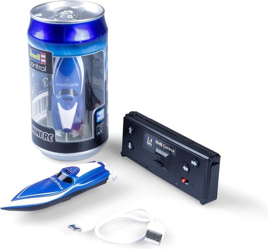 Revell RC voertuig - 23570 RC Boot Mini - Speedboat Blauw - 7,5cm RC Model Kant en Klaar - 1:58
