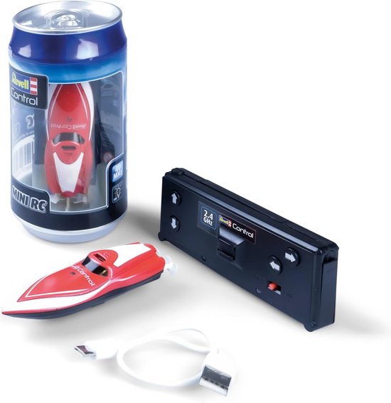 Revell RC voertuig - 23569 RC Boot Mini - Speedboat Rood - 7,5cm RC Model Kant en Klaar - 1:58