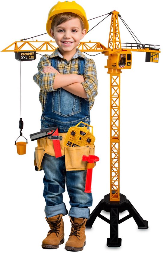 Jamara RC voertuig - 406320 RC Torenkraan XXL 128 met Licht en Geluid - 9 Functies - 128cm hoog - 2,4GHz RC Model Kant en Klaar - Jamara - Incl afstandsbediening