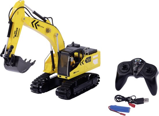 Revell RC voertuig Landbouwvoertuigen - 24638 RC Graafmachine -Mini Digger 2.0- - Geel - 2,4GHz RC Model Kant en Klaar - 1:18