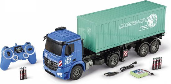 Carson RC voertuig - 907671 RC Vrachtwagen Mercedes Arocs met Container en Trailer RC Model Kant en Klaar - 1:20 - Incl afstandsbediening