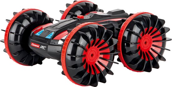 Carrera RC voertuig - RC All-terrein Stuntauto - Waterauto - Zwart/Rood - 2,4GHz RC Model Kant en Klaar - 1:16