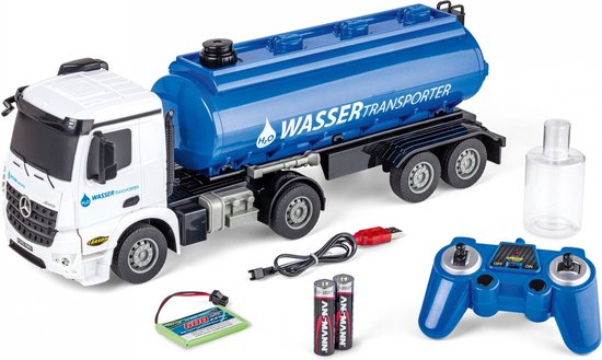 Carson RC voertuig - 907665 RC Vrachtwagen Mercedes Arocs met Water Trailer RC Model Kant en Klaar - 1:26 - Incl afstandsbediening