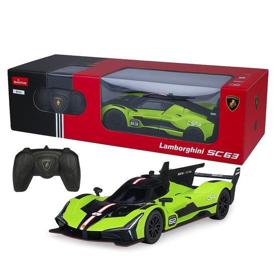 Jamara RC voertuig Auto - 402206 RC Sport Auto Lamborghini SC63 LMDH - Groen - 2,4GHz RC Model Kant en Klaar - 1:24 - Incl afstandsbediening