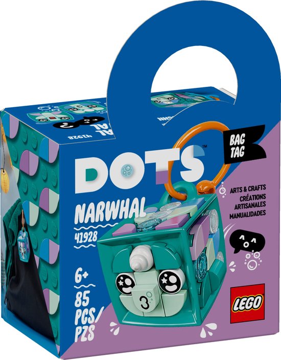 LEGO DOTS Tassenhanger Narwal - 41928