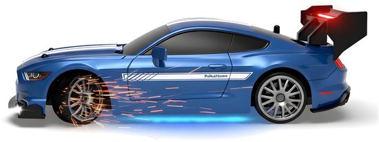 PolkaHome® Zeer snelle RC drift car - RC drift auto - RC car - RC auto drift speelgoed - Drift auto afstandsbestuurbaar 20km/uur 1:24 Afstandsbediening Driftauto, 2.4Ghz 4WD Afstandsbediening Auto met Verlichting, bestuurbare auto