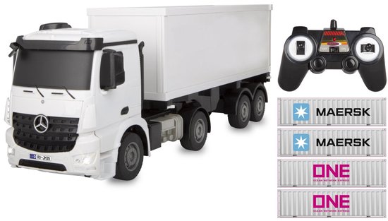 Jamara RC voertuig Auto - 408300 RC Vrachtwagen - Mercedes-Benz Arocs met Oplegger - Container Truck - 2,4GHZ RC Model Kant en Klaar - 1:26 -