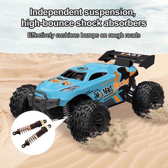 RC Auto 4x4 Offroad - IX Mad Racing Mangle 1:18 Schaal - 35 km/u Snelheid - 2.4GHz Afstandsbediening - Elektrische RC Rally Auto voor Kinderen & Volwassenen - Schokdemper Systeem, Rubberen Banden, Waterbestendig - 4WD Cross Country