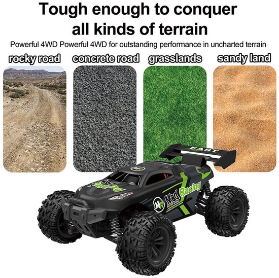 RC Auto 4x4 Offroad - IX Mad Racing Mangle 1:18 Schaal - 35 km/u Snelheid - 2.4GHz Afstandsbediening - Elektrische RC Rally Auto voor Kinderen & Volwassenen - Schokdemper Systeem, Rubberen Banden, Waterbestendig - 4WD Cross Country