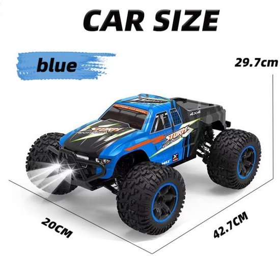 "Speed Storm RC Auto 1:10 4WD - 2.4GHz Offroad Monster Truck 55 km/u - Elektrische Afstandsbediening Auto voor Volwassenen & Kinderen 14+ - High Speed Off-Road Racewagen"