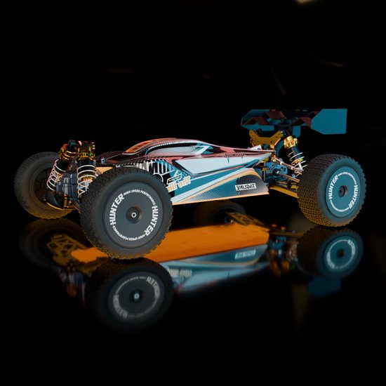 HUNTER Racing RC Auto 1:14 - 4x4 Offroad Monster Truck - 70 km/u - Brushless Motor - RTR Ready to Run - 2.4GHz - Metalen Chassis & Schokdempers - Hoge Snelheid Afstandsbediening Auto - Voor 14+