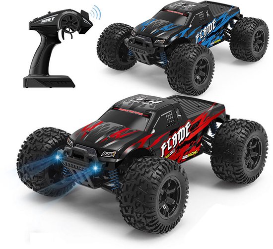 RC Auto 1:16 4x4 Off-Road Racing Car - 40 KM/H – 2.4GHz Afstandsbediening - 4WD - Rubberen Banden - Onafhankelijke Vering - Voor Kinderen & Volwassenen (8+)"