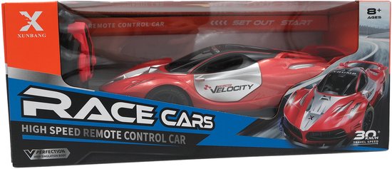 Zoem - RC Sportauto 1:18 Rood - 4 kanaals - Speelgoed Auto - Bestuurbaar - Radiografisch - Afstandsbediening - Remote Control - elektrisch - GT3